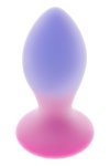 Evolved Paradise Plug - korek analny z wibracjami (różowy/niebieski)