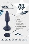 Dream Toys StarTroopers Venus Rotating Anal Plug with Remote - korek analny z wibracjami (granatowy)