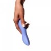 Dame Products - Dip Basic Vibrator Periwinkle - wibrator z masażerem łechtaczki (niebieski)