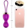 Vibrating Silicone Kegel Balls USB 7 Function- wibrujące kulki gejszy (fioletowe)