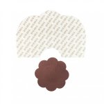 Bye Bra Breast Lift Tape + Satin Nipple Covers Brown A-C - taśmy podnoszące biust + satynowe osłonki na sutki (ciemnobrązowe)