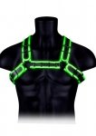 Buckle Bulldog Harness - GitD - Neon Green/Black - S/M