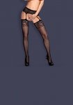Obsessive Garter stockings S500 czarne  S/M/L