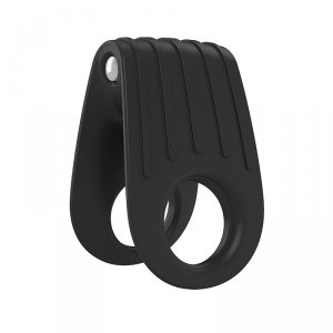 OVO B12 RING - erekcyjny pierścień wibrujący (czarny)