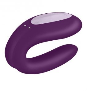 Satisfyer Double Joy Violet incl. Bluetooth and App – wibrator z aplikacją dla par (fioletowy)