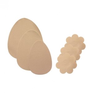 Bye Bra Breast Lift Pads + Satin Nipple Covers A-C Nude - wkładki do podnoszenia piersi