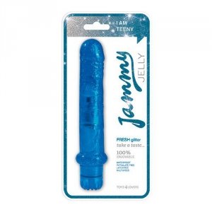 Wibrator-VIBRATOR JAMMY JELLY FRESH GLITTER BLUE