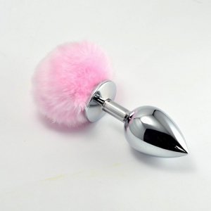 Pompon Metal Plug Small Pink