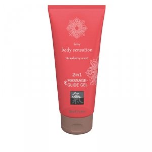 Żel/sprej-Shiatsu 2in1 Massage-Glide Strawberry scent 200ml.