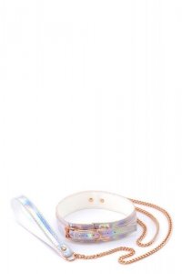 NS Novelties COSMO BONDAGE COLLAR & LEASH RAINBOW - obroża ze smyczą (tęczowy)