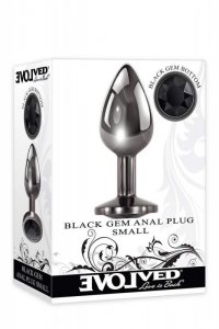 Evolved BLACK GEM ANAL PLUG SMALL - korek analny (srebrny)
