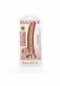 Curved Realistic Dildo  Balls  Suction Cup - 8/ 20,5 cm