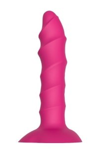 Dream Toys Cheeky Love Twisted Plug With Suction Cup - korek analny z przyssawką (różowy)