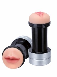 Dream Toys Realstuff 2 in 1 Hummer Mouth & Vagina - masturbator z podwójnym wejściem (cielisty)