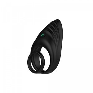 Nexus - Enhance Vibrating Cock and Ball Toy - pierścień erekcyjny (czarny)