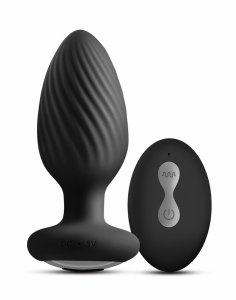 NS Novelties Alpine 2.0 Black - korek analny z wibracjami (czarny)