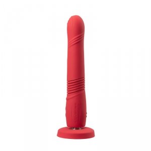 Lovense Gravity - pulsujące i wibrujące dildo z aplikacją (czerwony)