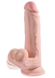 King Cock dildo - 9'' Cock Swinging Balls sztuczny penis (cielisty)