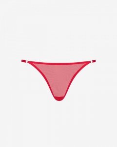 Przyciągające wzrok czerwone stringi z prześwitującego materiału Promees Ginny Black Promees Ginny Red L/XL