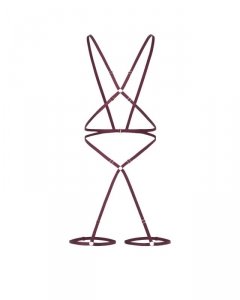 Promees Batty burgundy Body Harness