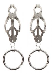 Taboom Butterfly Clamps With Ring - klamerki japońskie na sutki (srebrny)