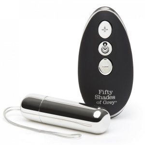 Fifty Shades of Grey - Remote Control Bullet Vibrations - wibrujące jajko (srebrne)