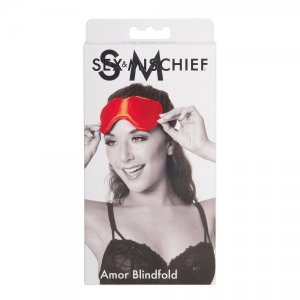 Sportsheets Sex & Mischief Amor Blindfold - opaska na oczy (czerwony)