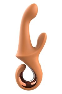 Dream Toys Glam Duo Vibrator - wibrator króliczek (żółty)