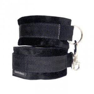 Sportsheets - Soft Cuffs Black - kajdanki (czarny)