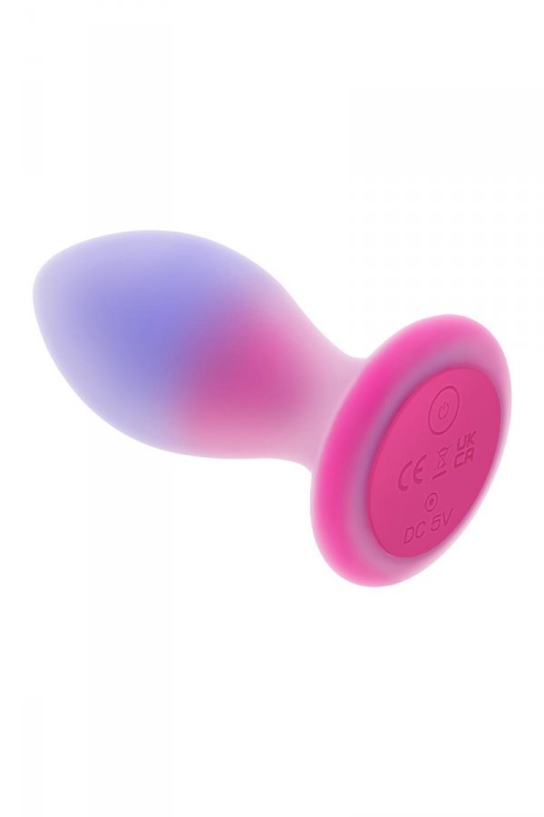 Evolved Paradise Plug - korek analny z wibracjami (różowy/niebieski)