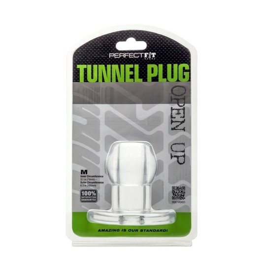 Perfect Fit tunel analny  - Ass Tunnel Plug rozmiar M (przeźroczysty)