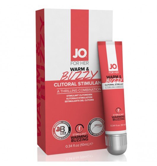 System JO For Her Clitoral Stimulant Warming Warm &amp;Buzzy Original 10 ml - lubrykant rozgrzewający na bazie wody dla kobiet