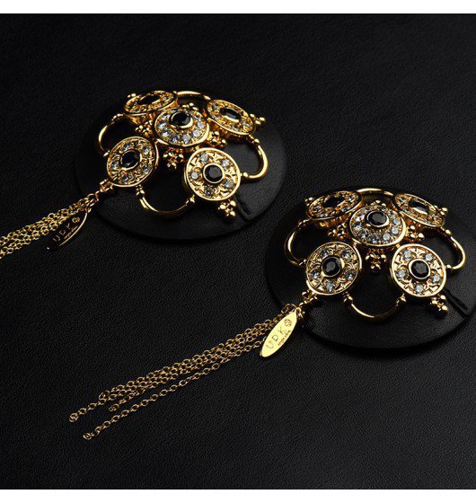 Upko Luxury Baroque Leather Pasties - nasutniki (złoty)