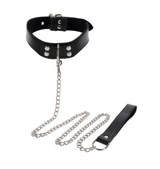 Taboom Elegant Collar and Chain Leash Black  obroża ze smyczą (czarny)