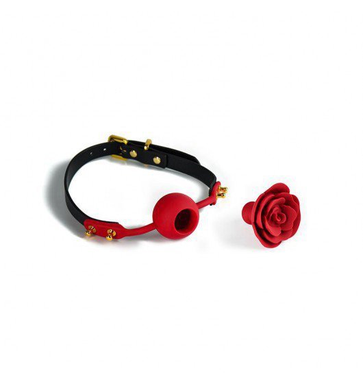 ZALO &amp; UPKO - knebel Doll Series Rose Ball Gag (czerwony)