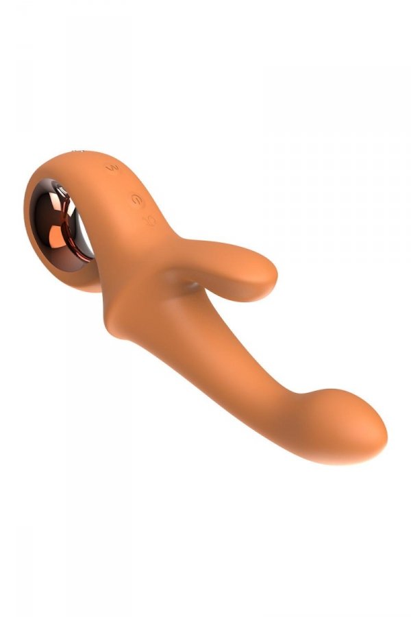 Dream Toys Glam Duo Vibrator - wibrator króliczek (żółty)