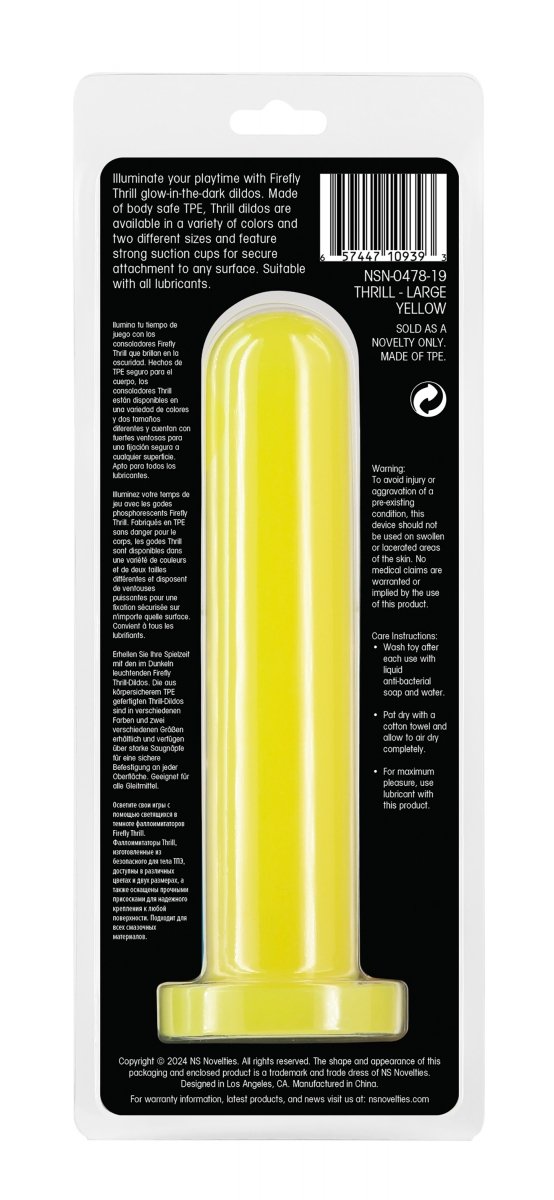 NS Novelties Thrill Yellow Large - dildo (żółty)