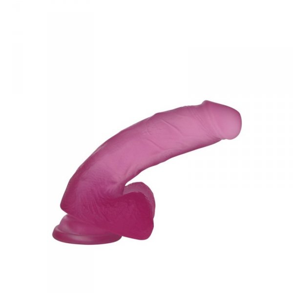 7&quot; Jelly Studs Crystal Dildo Medium Pink