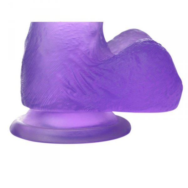 7&quot; Jelly Studs Crystal Dildo Medium Purple