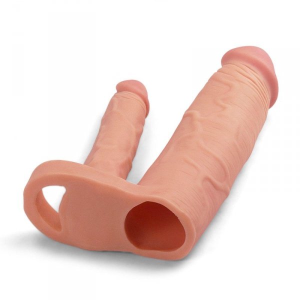 Add 2&quot; Pleasure X Tender Double Penis Sleeve