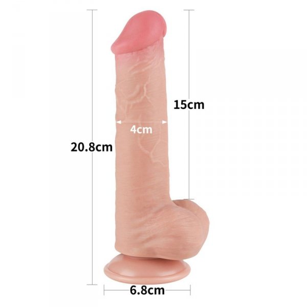8&#039;&#039; Sliding Skin Dual Layer Dong Flesh