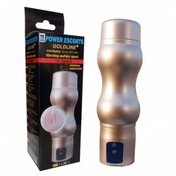 Goldline gold      masturbator vibrating wallmounting