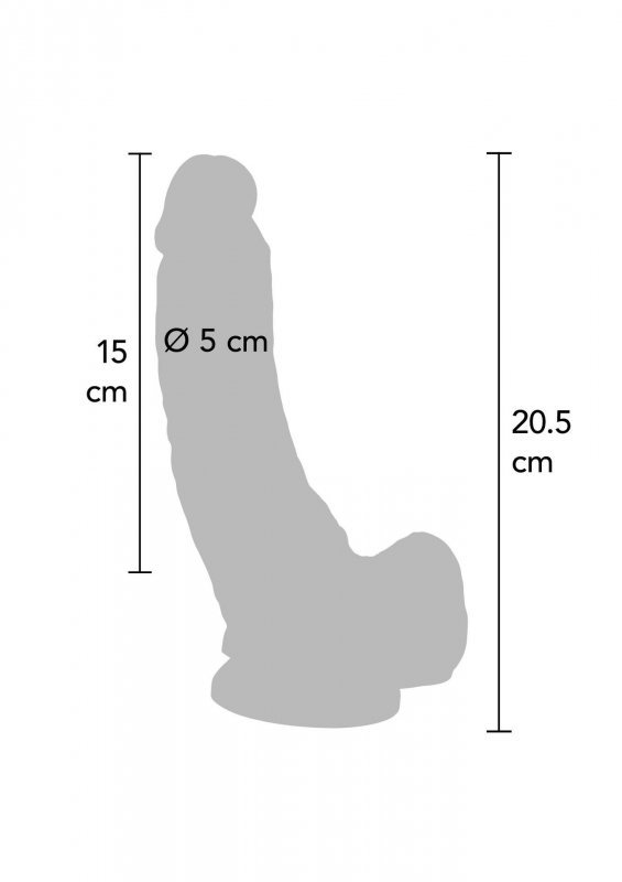 Dildo-COCK 8 INCH W/ BALLS FLESH