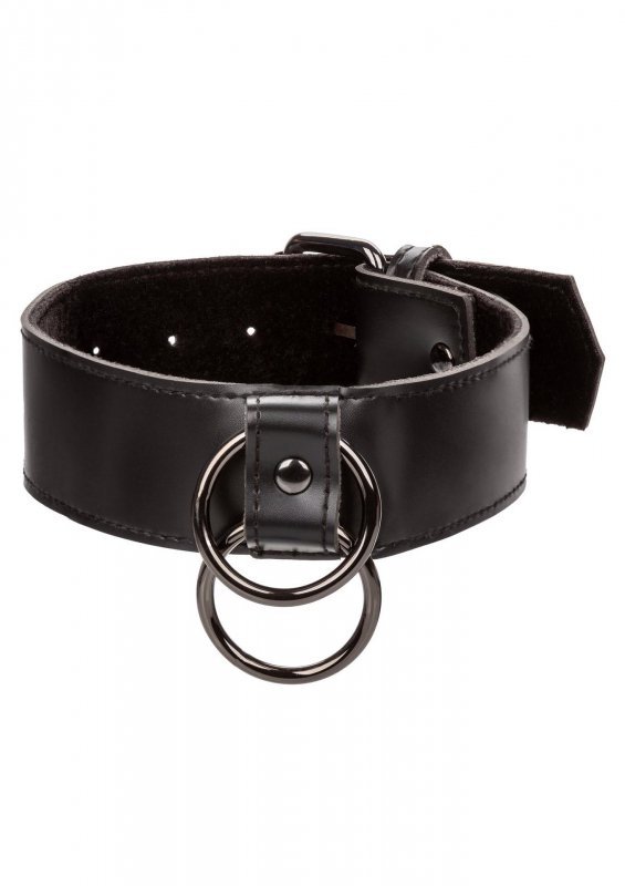 Collar With Chain Leash Black