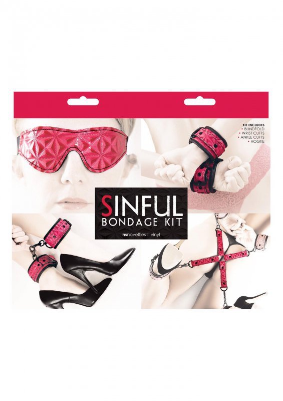 Zestaw-SINFUL BONDAGE KIT PINK