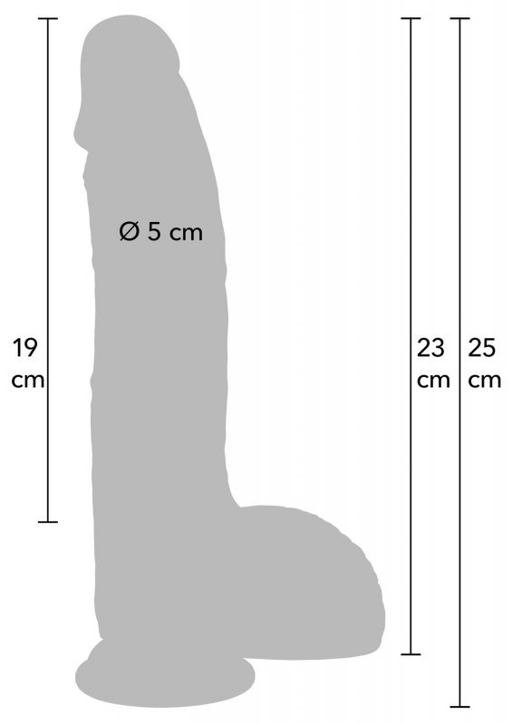Realistic Dildo Liquid Silicone 23 cm