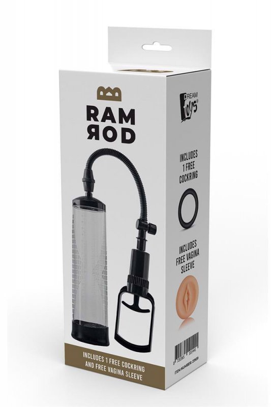 Dream Toys RAMROD PENIS PUMP TRIGGER - pompka do powiększania penisa (przezroczysty)