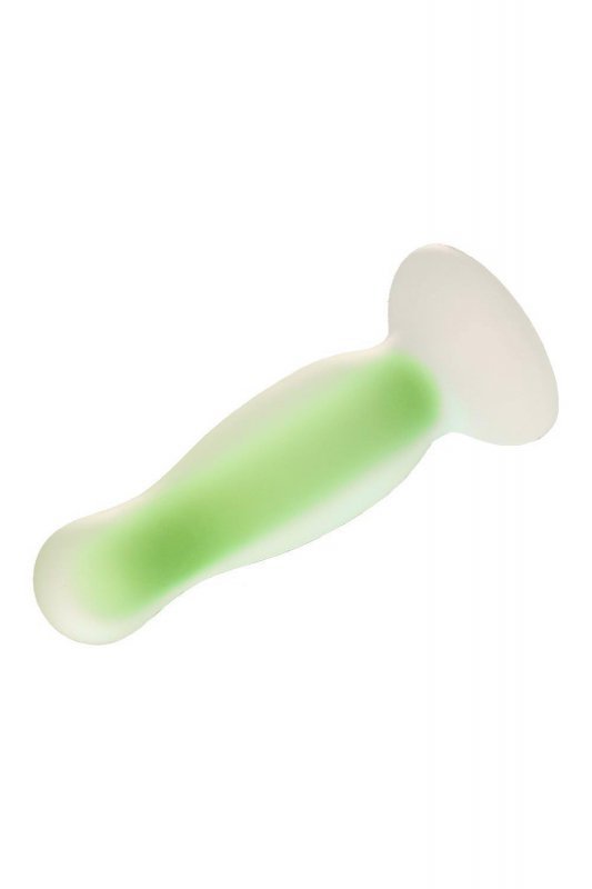 Dream Toys RADIANT SOFT SILICONE GLOW IN THE DARK PLUG SMALL GREEN - świecący w ciemności korek analny (zielony)
