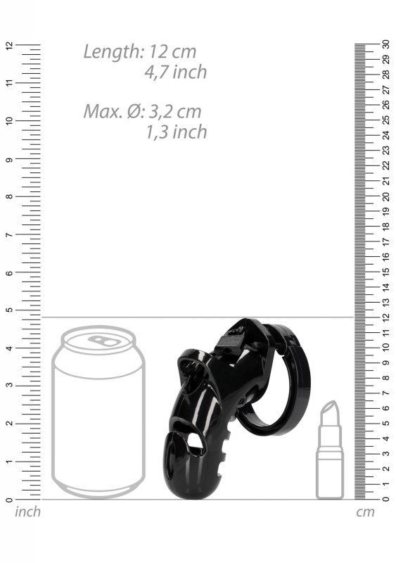 Model 26 - Chastity Cage - 4.5&#039;&#039; / 11,5 cm - Black