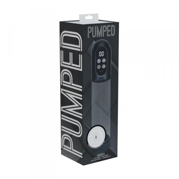 Engage - Automatic Waterproof Penis Pump and Masturbator - Gun Metal